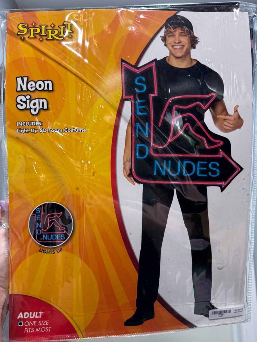 Spirit Halloween Neon Sign Foam Costume